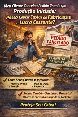 Imagem da notícia Meu Cliente Cancelou Pedido Grande Após Produção Iniciada